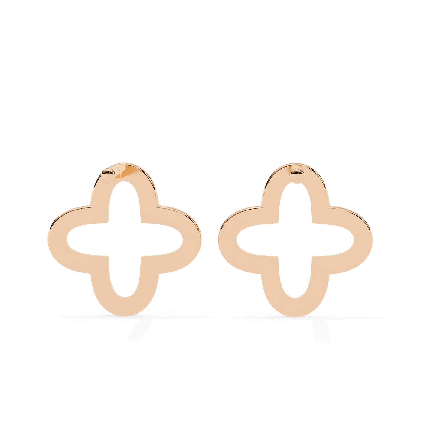Butterfly-shaped gold earring with clear stones by Kalptaru Gems United States