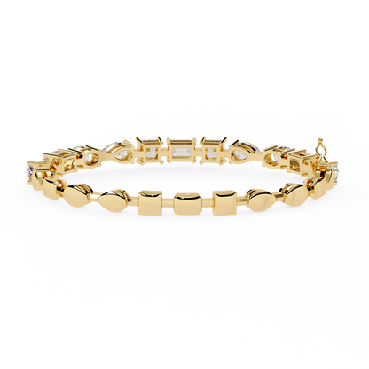 Elegant Diamond Gold Bracelet with Lab-Grown Diamonds | Kalptaru Gems