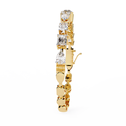 Elegant Diamond Gold Bracelet with Lab-Grown Diamonds | Kalptaru Gems