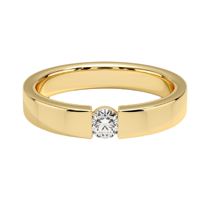 4mm Silas Tension Style Diamond Wedding Ring | Kalptarugems