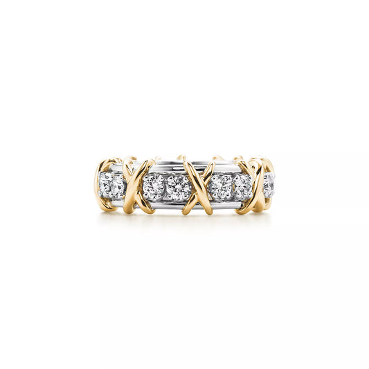 18k Gold Round Diamond Sixteen Stone Ring | Kalptarugems