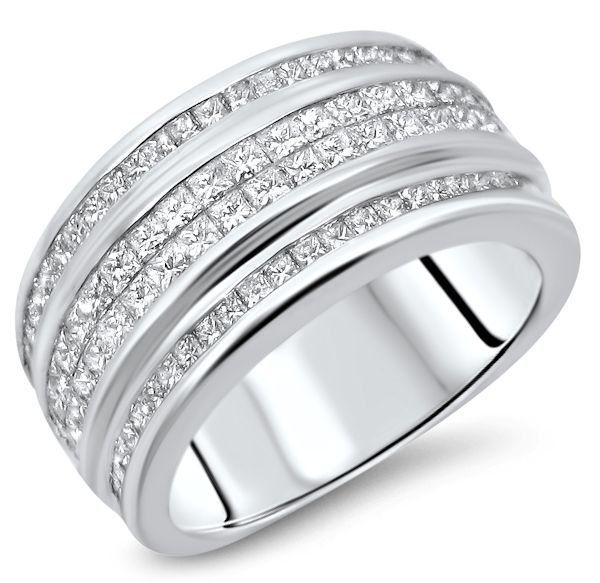 2.20ct Princess Cut Diamond Wedding Ring - 14k White Gold | Kalptarugems