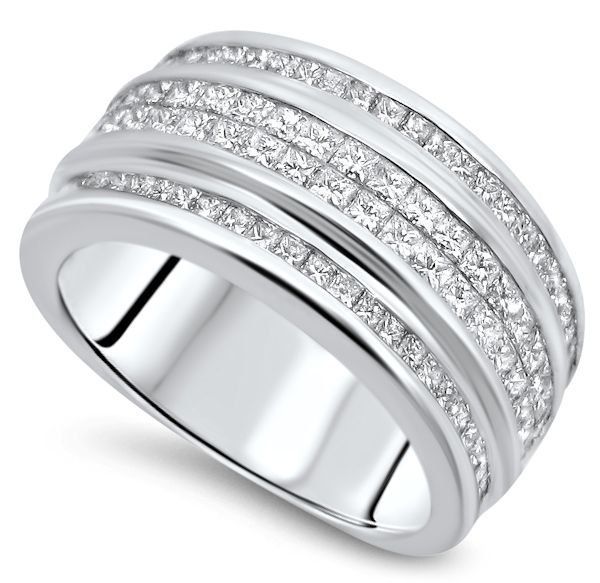 2.20ct Princess Cut Diamond Wedding Ring - 14k White Gold | Kalptarugems