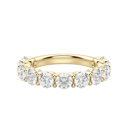 Lab Grown Diamonds Round Cut Scallop Set Semi-Eternity Band (2 3/4 tcw) | Kalptarugems