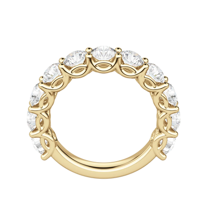 Lab Grown Diamonds Round Cut Scallop Set Semi-Eternity Band (2 3/4 tcw) | Kalptarugems