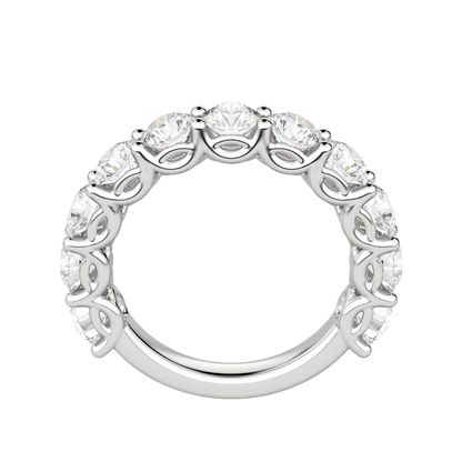 Lab Grown Diamonds Round Cut Scallop Set Semi-Eternity Band (2 3/4 tcw) | Kalptarugems