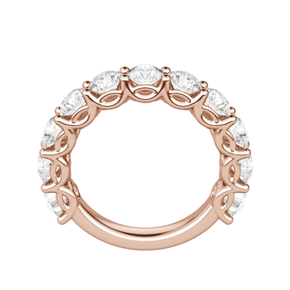 Lab Grown Diamonds Round Cut Scallop Set Semi-Eternity Band (2 3/4 tcw) | Kalptarugems