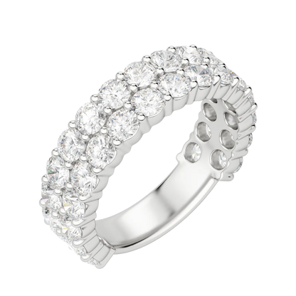 Round Cut Pave Semi-Eternity Band (7.26 tcw), Lab Grown Diamonds