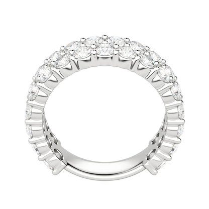 Round Cut Pave Semi-Eternity Band (7.26 tcw), Lab Grown Diamonds