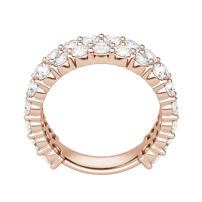 Round Cut Pave Semi-Eternity Band (7.26 tcw), Lab Grown Diamonds