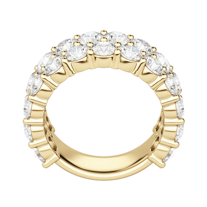 Round Cut Pave Semi-Eternity Band (4.1 tcw), Lab Grown Diamonds