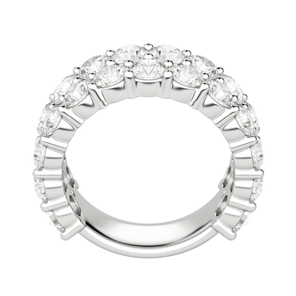 Round Cut Pave Semi-Eternity Band (4.1 tcw), Lab Grown Diamonds