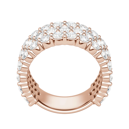 Round Cut Bold Pave Semi-Eternity Band (4 tcw), Lab Grown Diamonds