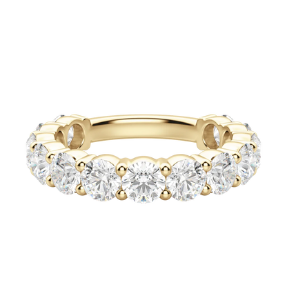 Round Cut Semi-Eternity Band (2 3/4 tcw), Lab Grown Diamonds