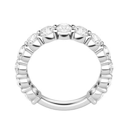 Round Cut Semi-Eternity Band (2 3/4 tcw), Lab Grown Diamonds