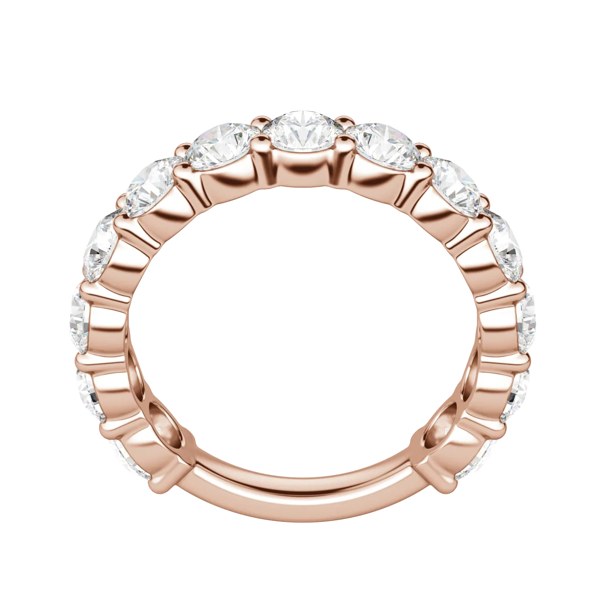 Round Cut Semi-Eternity Band (2 3/4 tcw), Lab Grown Diamonds