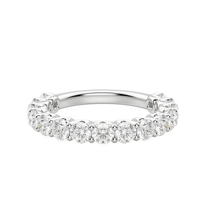 Round Cut Scallop Set Semi-Eternity Band (1 2/3 tcw), Lab Grown Diamonds