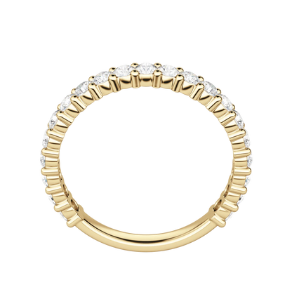 Round Cut Semi-Eternity Band (2/3 tcw), Lab Grown Diamonds