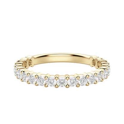 Round Cut Semi-Eternity Band (2/3 tcw), Lab Grown Diamonds