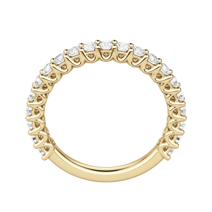 Round Cut Scallop Set Semi-Eternity Band (0.65 tcw), Lab Grown Diamonds