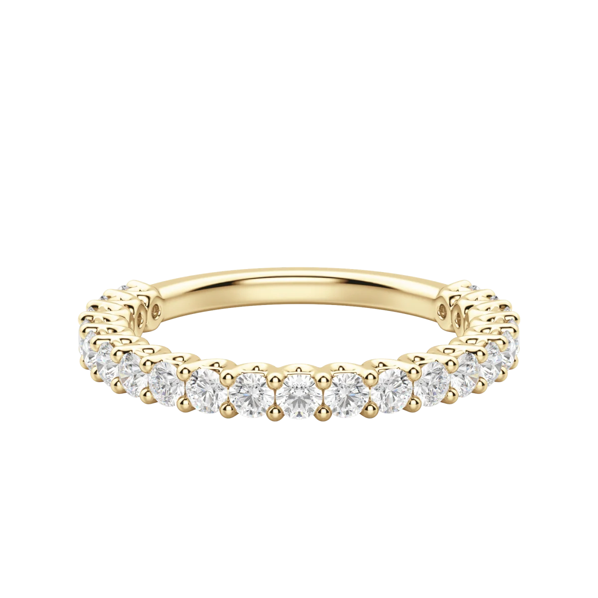 Round Cut Scallop Set Semi-Eternity Band (0.65 tcw), Lab Grown Diamonds