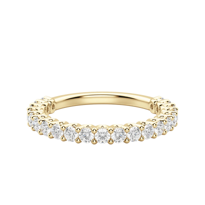 Round Cut Scallop Set Semi-Eternity Band (0.65 tcw), Lab Grown Diamonds