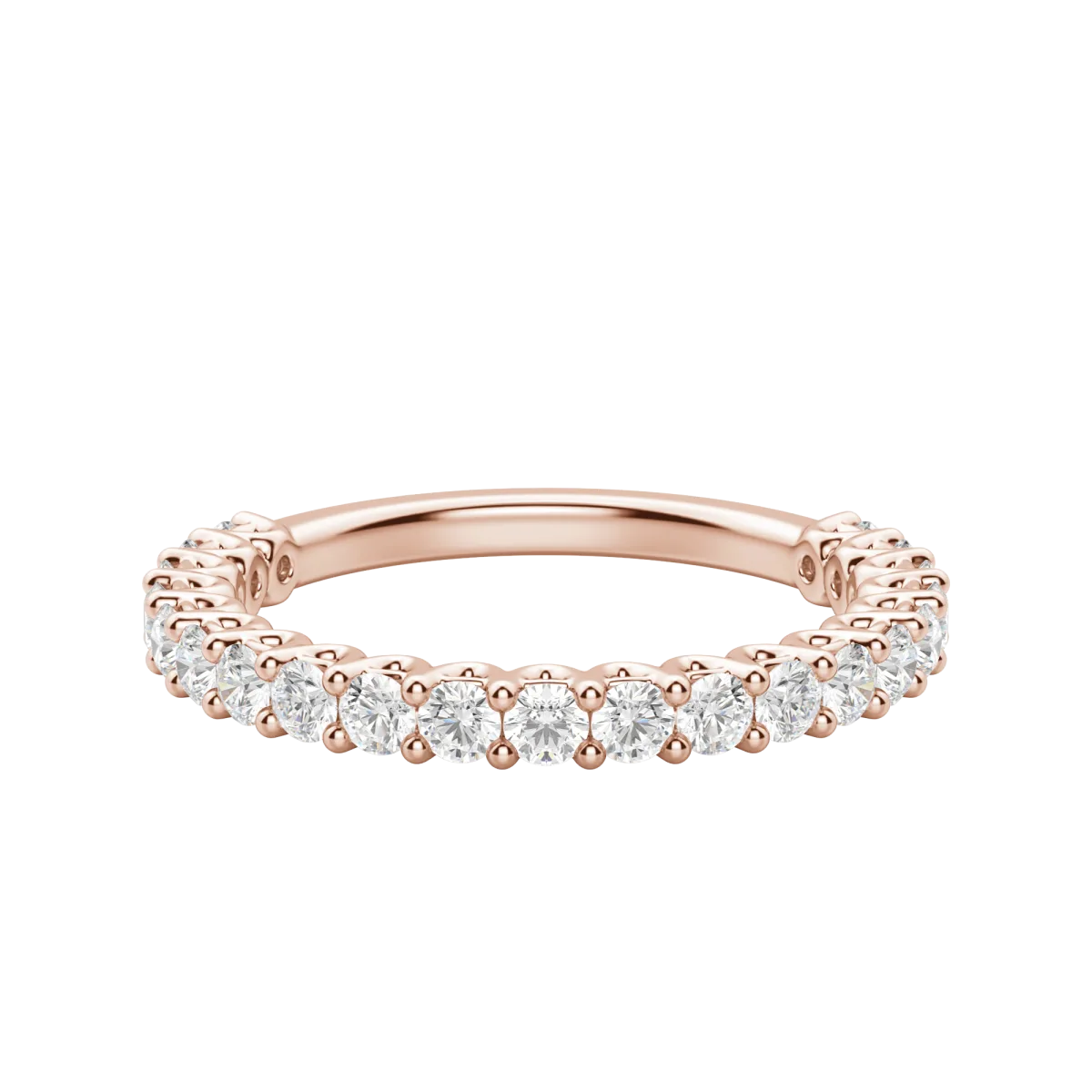 Round Cut Scallop Set Semi-Eternity Band (0.65 tcw), Lab Grown Diamonds