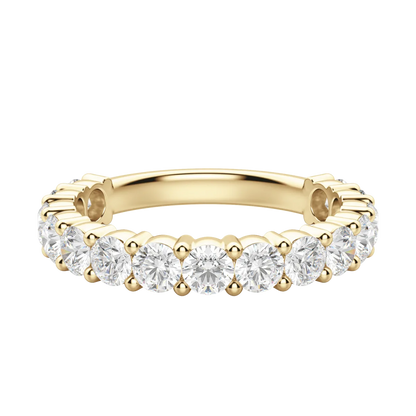 Round Cut Semi-Eternity Band (1 2/3 tcw), Lab Grown Diamonds