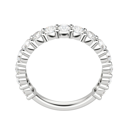 Round Cut Semi-Eternity Band (1 2/3 tcw), Lab Grown Diamonds