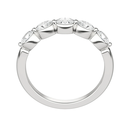 Five Stone Oval Anniversary Band