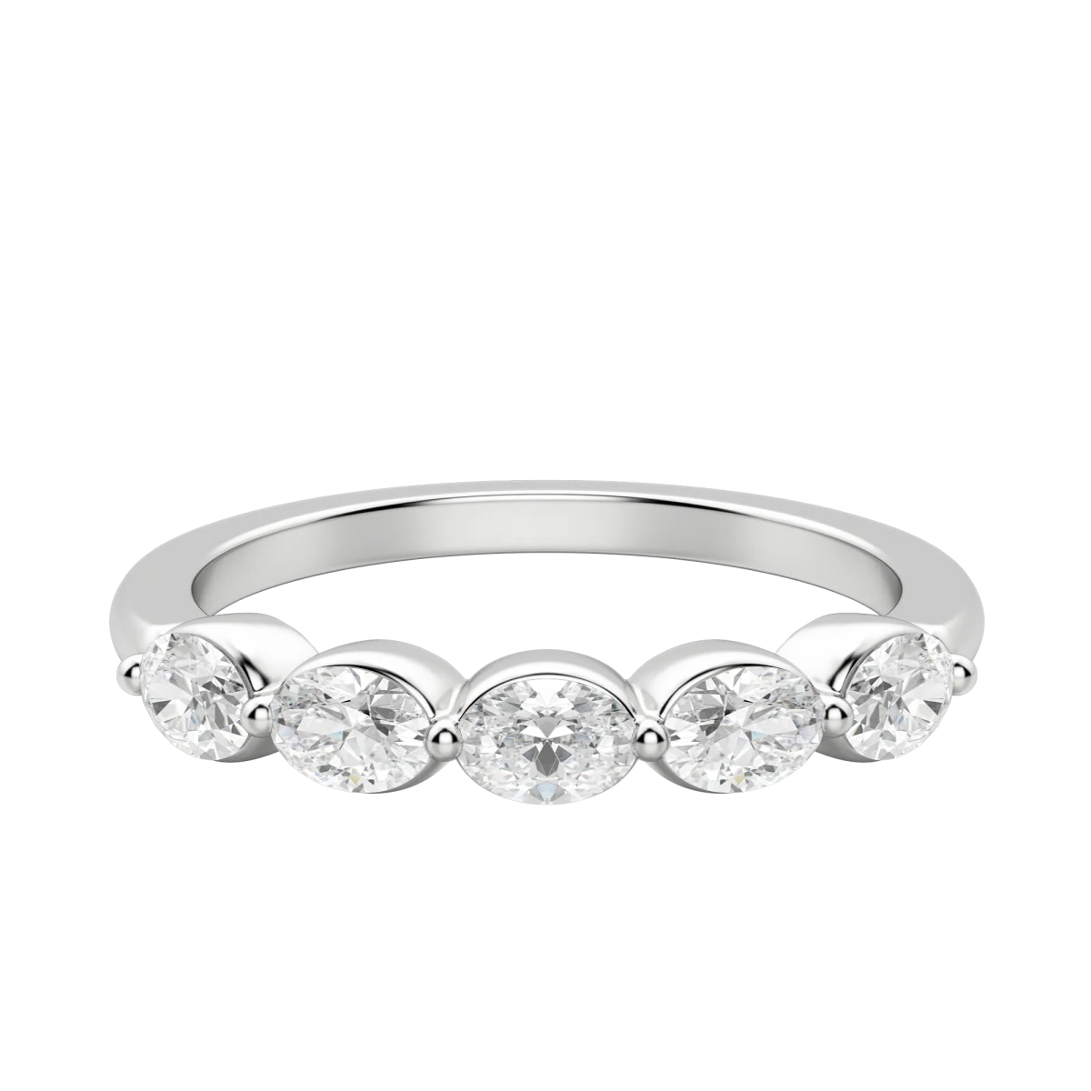 Five Stone Oval Anniversary Band