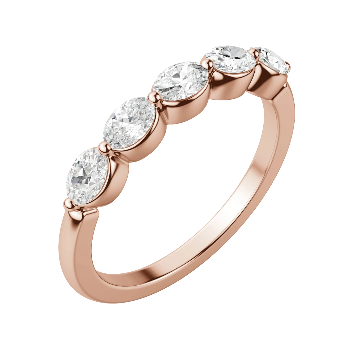 Five Stone Oval Anniversary Band