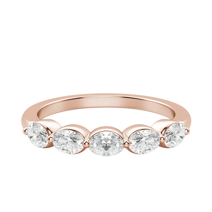 Five Stone Oval Anniversary Band