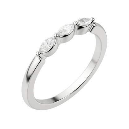 Three Stone Marquise Anniversary Band