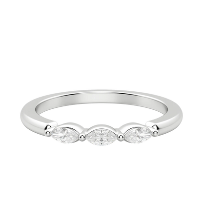 Three Stone Marquise Anniversary Band