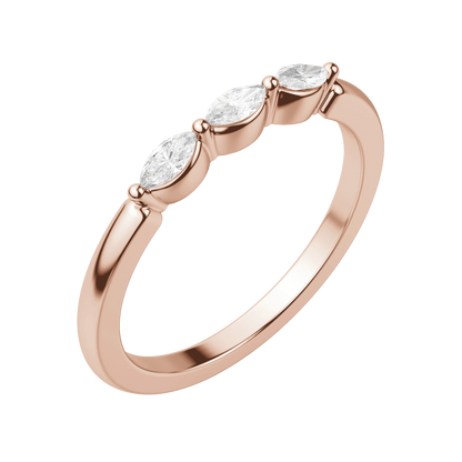 Three Stone Marquise Anniversary Band