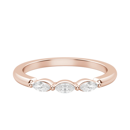 Three Stone Marquise Anniversary Band