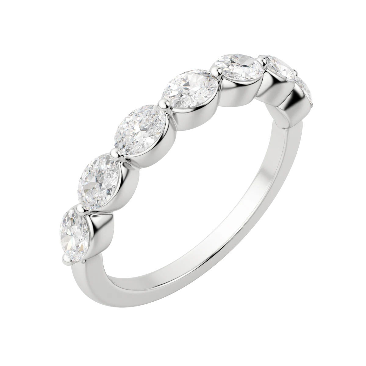 Seven Stone Oval Cut Anniversary Band