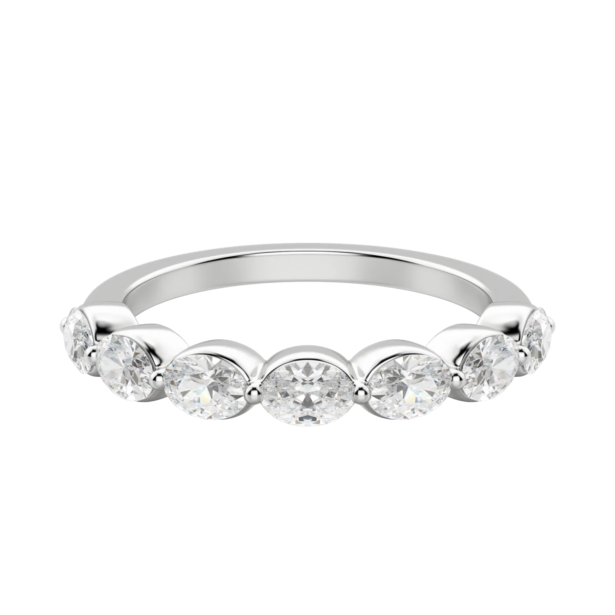 Seven Stone Oval Cut Anniversary Band