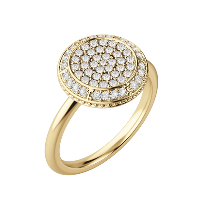 Round Cut Lab Grown Diamond Pave Ring