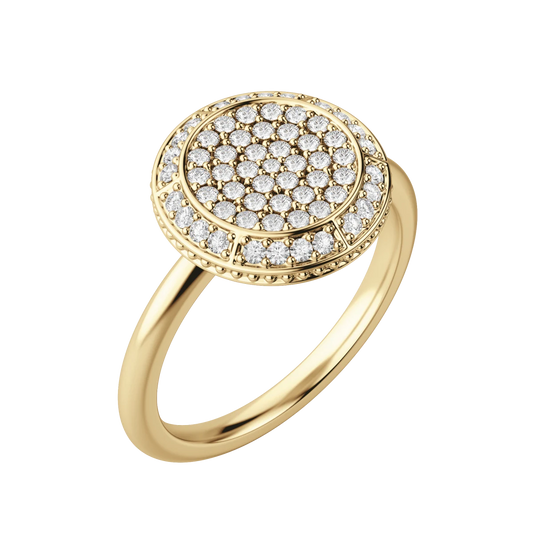 Round Cut Lab Grown Diamond Pave Ring