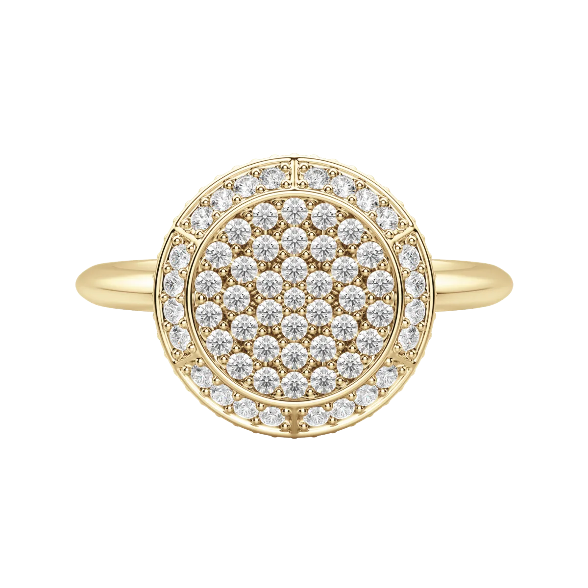 Round Cut Lab Grown Diamond Pave Ring