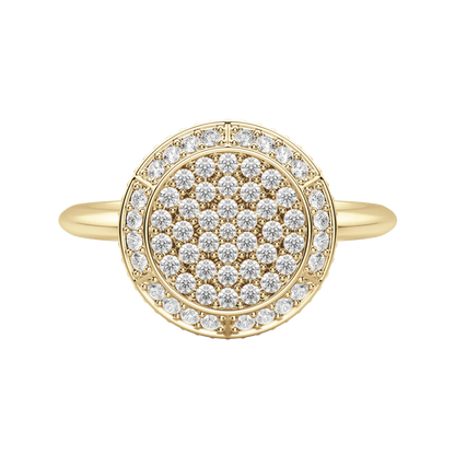 Round Cut Lab Grown Diamond Pave Ring