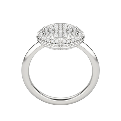 Round Cut Lab Grown Diamond Pave Ring