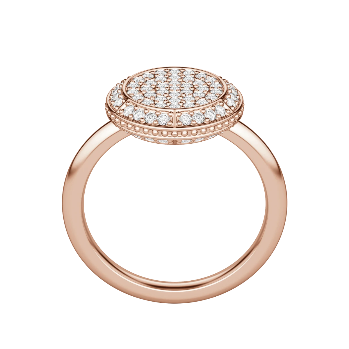 Round Cut Lab Grown Diamond Pave Ring