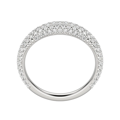 Round cut Lab Diamond Pave Dome Band