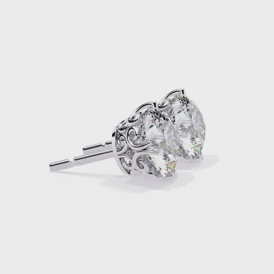 Kalptaru’s lab-grown diamond earrings in 14K/18K gold | USA Jewelry