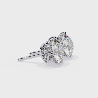 Kalptaru’s lab-grown diamond earrings in 14K/18K gold | USA Jewelry
