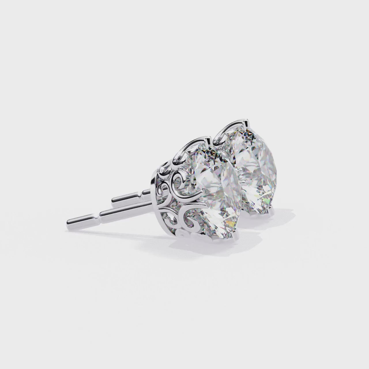 Kalptaru’s lab-grown diamond earrings in 14K/18K gold | USA Jewelry