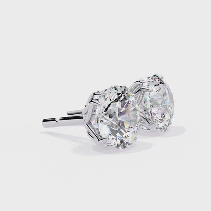 360° video preview of vine-style diamond earrings by Kalptaru Gems | USA Diamond Jewelry